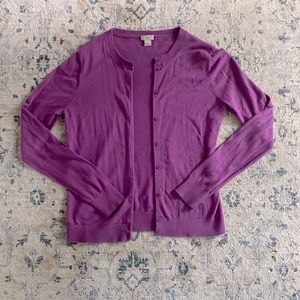 Purple JCrew Cardigan